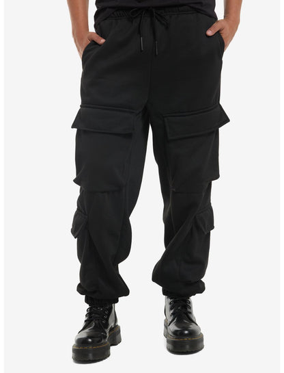 Black Cargo Jogger Sweatpants - US 2185