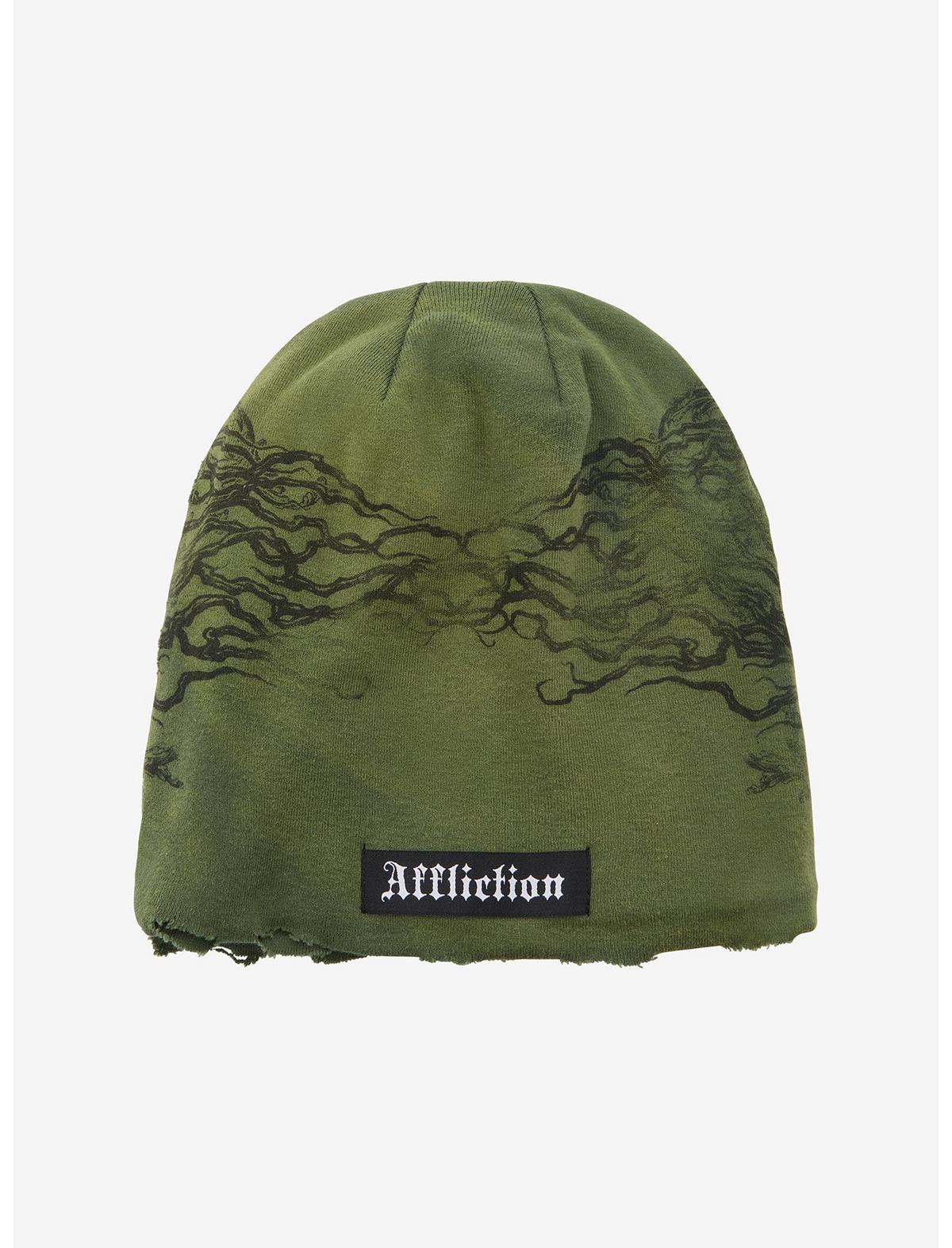 Affliction Skull Destructed Reversible Beanie - US 9622