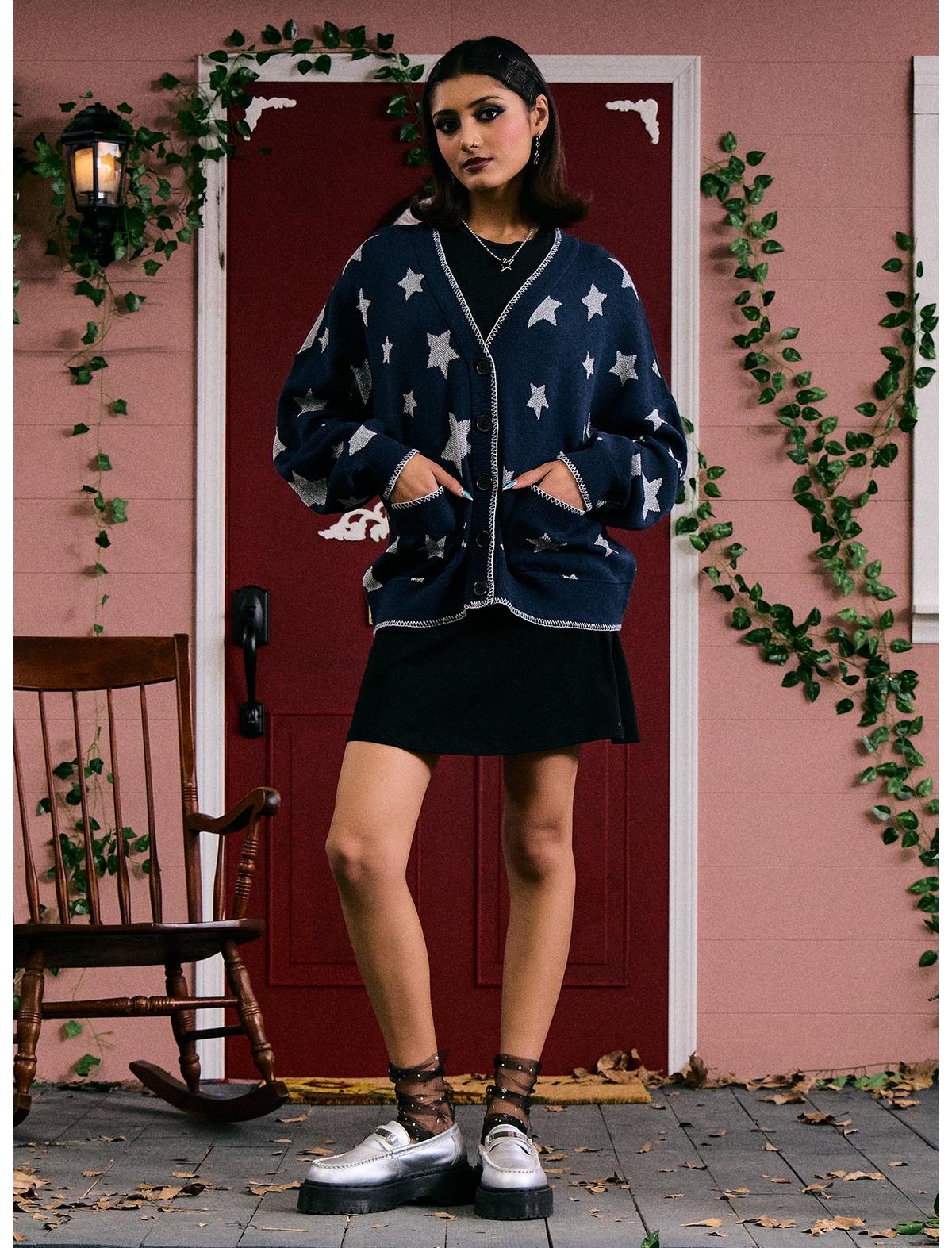 Coraline Silver Star Girls Cardigan - US 1870