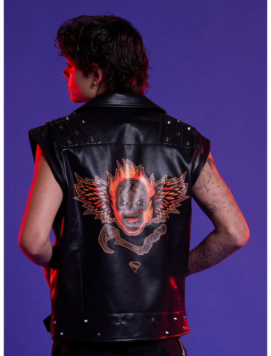 DC Comics Supergirl Lobo Moto Vest - US 6132