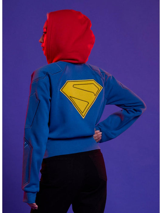 DC Comics Supergirl Shield Girls Crop Hoodie - US 9764