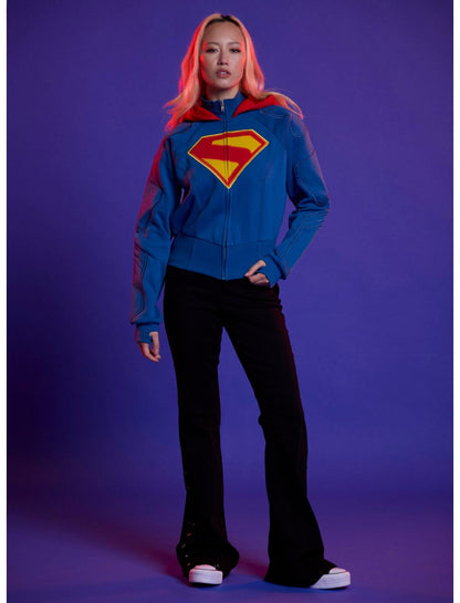 DC Comics Supergirl Shield Girls Crop Hoodie - US 9764