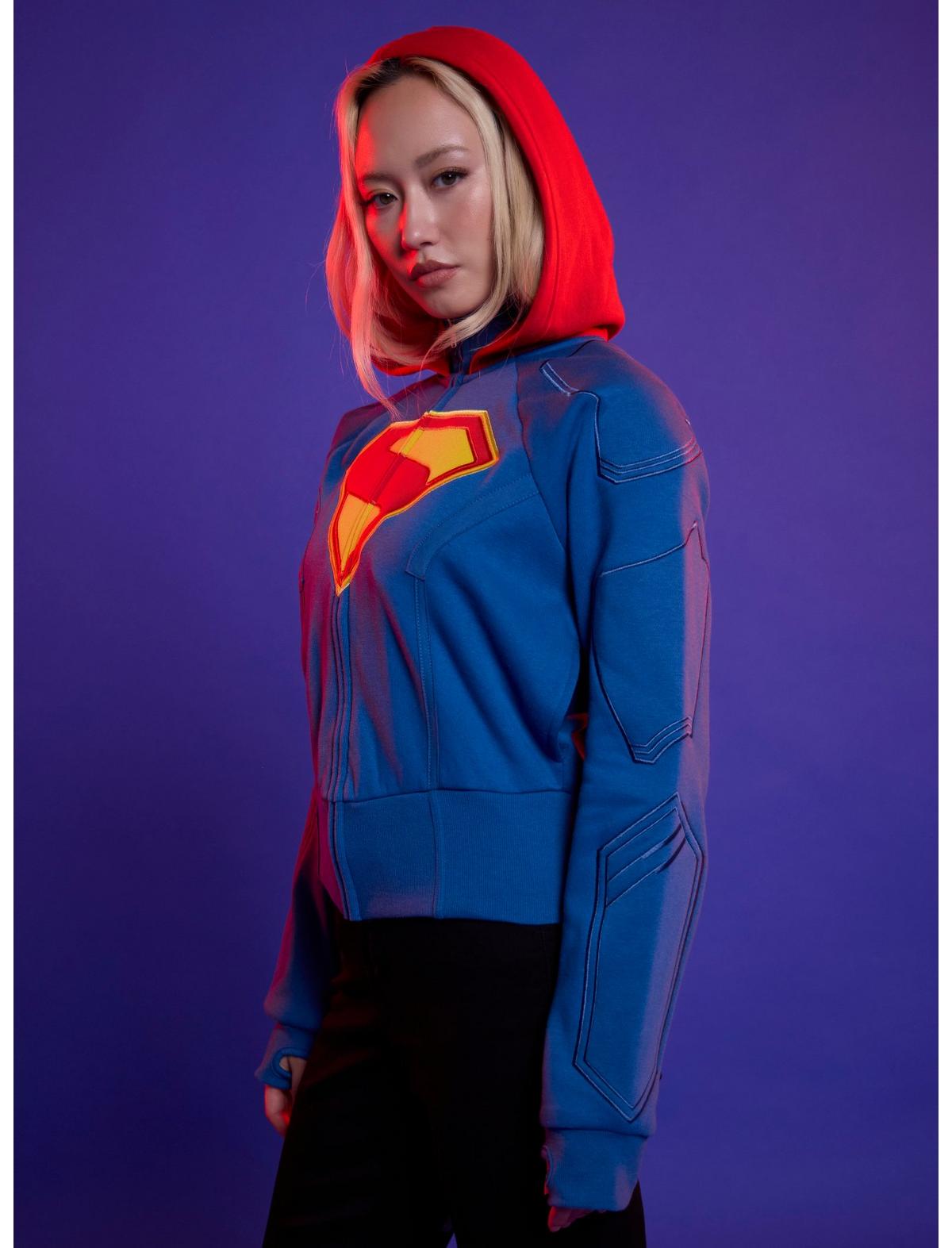 DC Comics Supergirl Shield Girls Crop Hoodie - US 9764