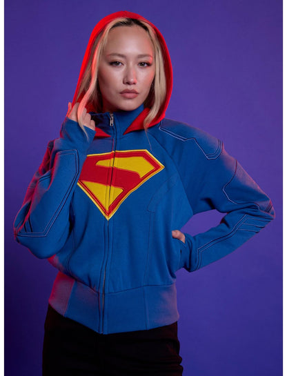 DC Comics Supergirl Shield Girls Crop Hoodie - US 9764