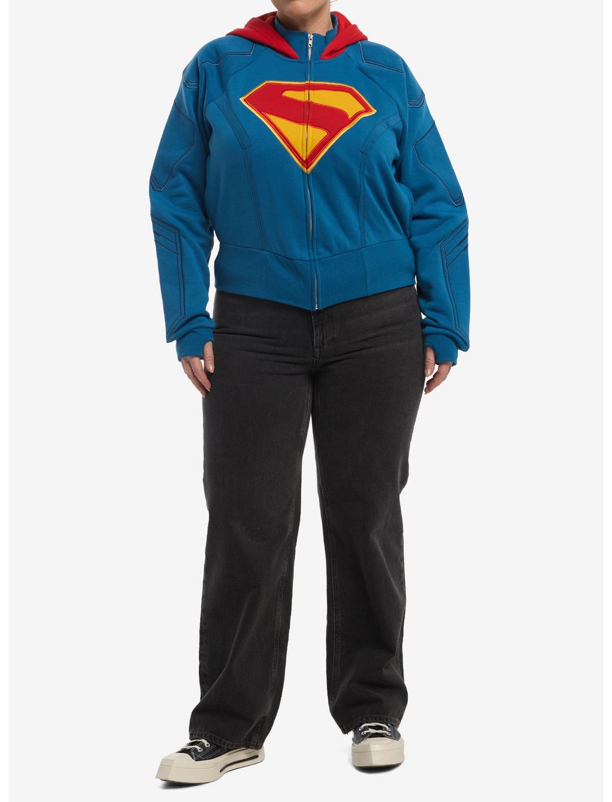 DC Comics Supergirl Shield Girls Crop Hoodie Plus Size - US 6676