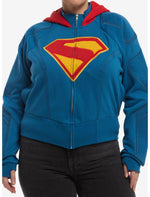 DC Comics Supergirl Shield Girls Crop Hoodie Plus Size - US 6676