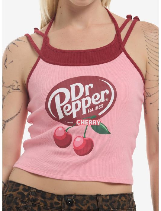 Dr Pepper Cherry Girls Halter Tank Top - US 1690
