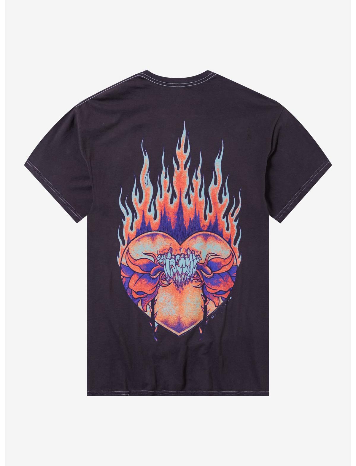 Metallica Flaming Flower Skull T-Shirt - US 3534