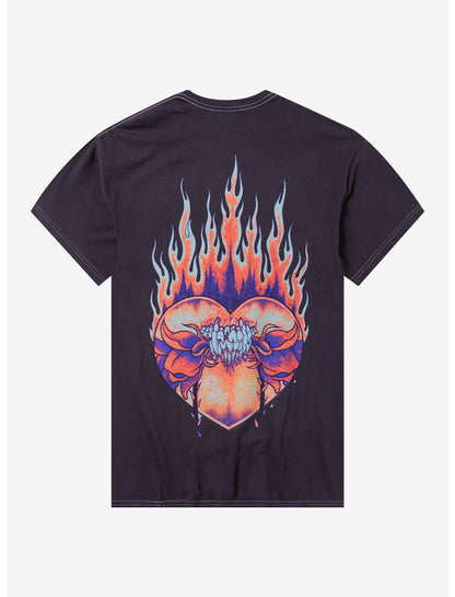Metallica Flaming Flower Skull T-Shirt - US 3534