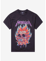 Metallica Flaming Flower Skull T-Shirt - US 3534
