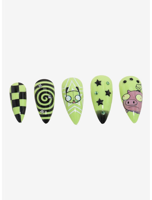 Invader Zim GIR & Pig Press-On Nail Set - US 8058
