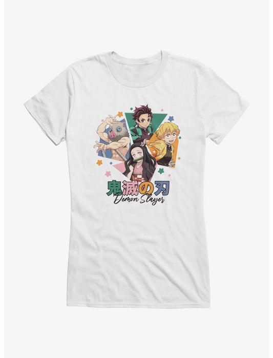 Demon Slayer: Kimetsu No Yaiba Characters Shapes Girls T-Shirt - US 8376