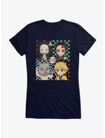 Demon Slayer: Kimetsu No Yaiba Chibi Character Squares Girls T-Shirt - US 2216