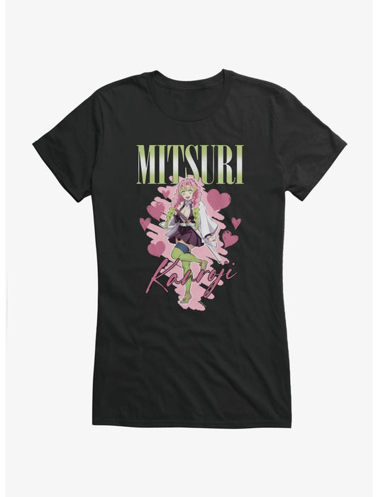 Demon Slayer: Kimetsu No Yaiba Mitsuri Kahroji Hearts Girls T-Shirt - US 1046