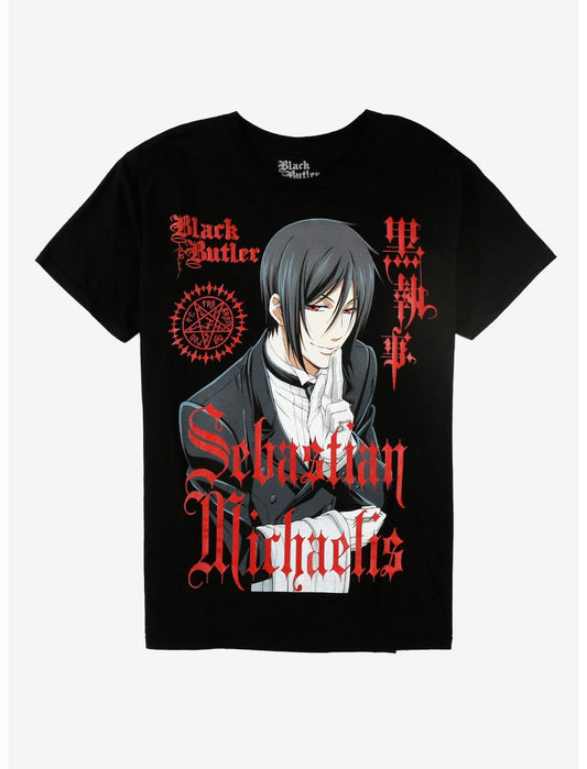 Black Butler Sebastian Jumbo Print T-Shirt - US 9255