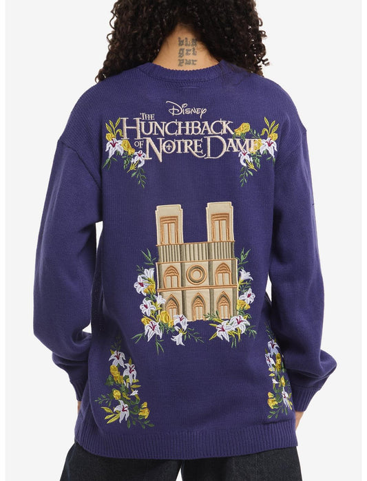 Disney The Hunchback Of Notre Dame Embroidered Girls Cardigan - US 7921
