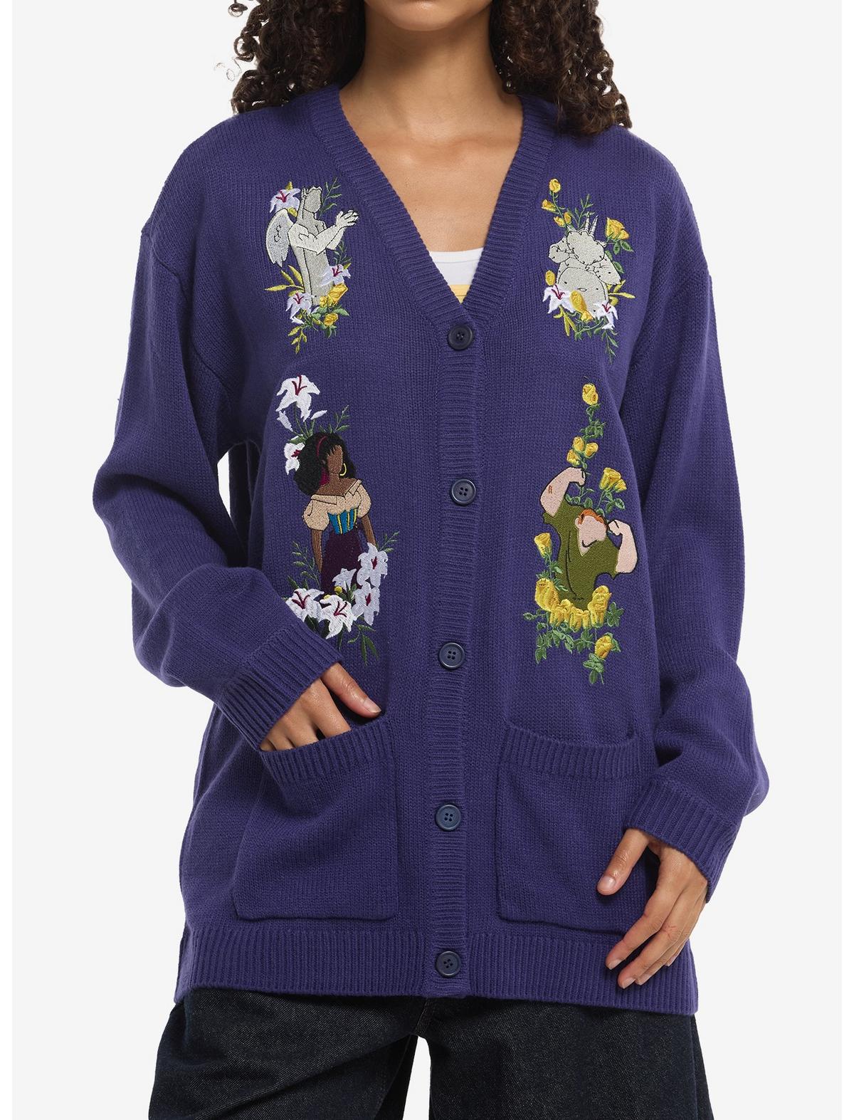 Disney The Hunchback Of Notre Dame Embroidered Girls Cardigan - US 7921