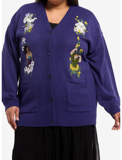 Disney The Hunchback Of Notre Dame Embroidered Girls Cardigan Plus Size - US 8817