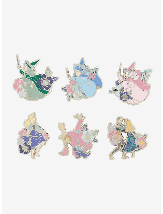 Loungefly Disney Sleeping Beauty Floral Blind Box Enamel Pin - US 8135