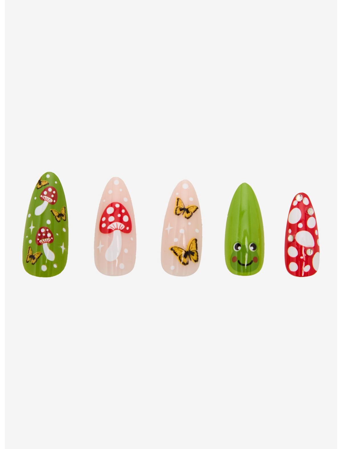 Blackheart Mushroom Frog Press-On Nail Set - US 7884