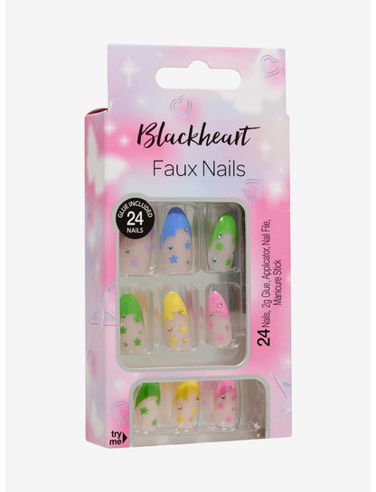 Blackheart Rainbow Star Press-On Nail Set - US 6643