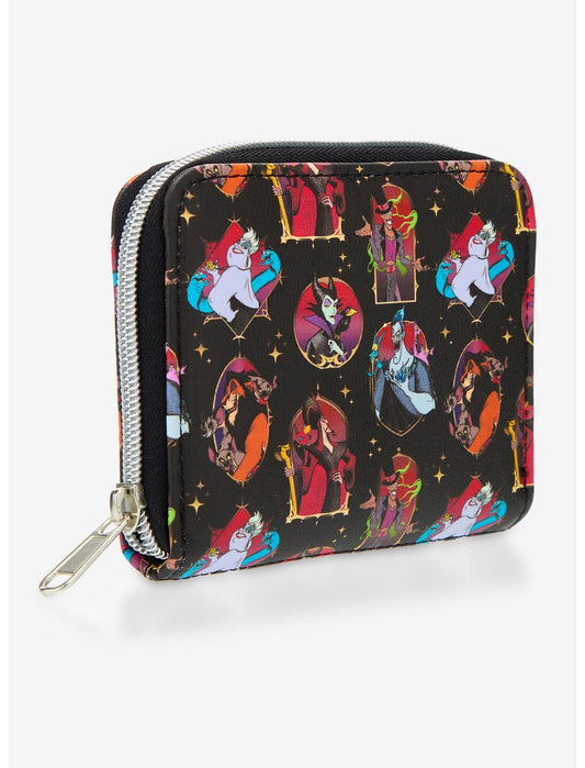 Loungefly Disney Villains Portrait Stars Mini Zipper Wallet - US 0287