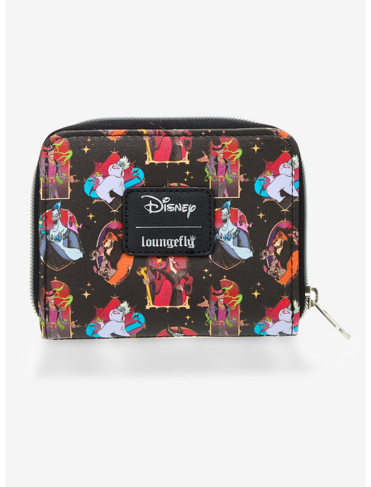 Loungefly Disney Villains Portrait Stars Mini Zipper Wallet - US 0287