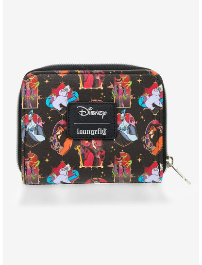 Loungefly Disney Villains Portrait Stars Mini Zipper Wallet - US 0287