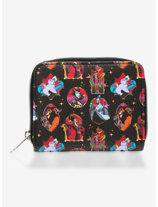 Loungefly Disney Villains Portrait Stars Mini Zipper Wallet - US 0287
