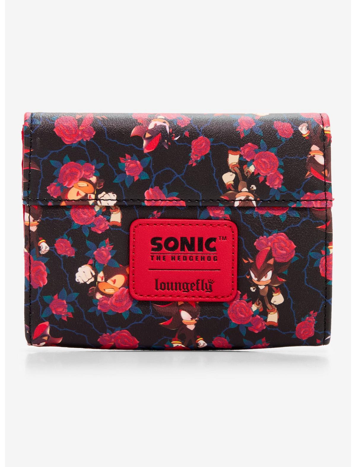 Loungefly Sonic The Hedgehog Shadow Roses Mini Flap Wallet - US 1178