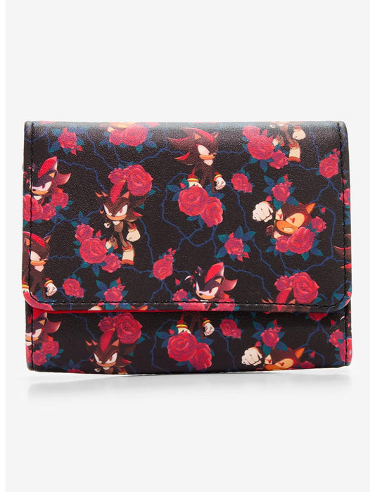 Loungefly Sonic The Hedgehog Shadow Roses Mini Flap Wallet - US 1178