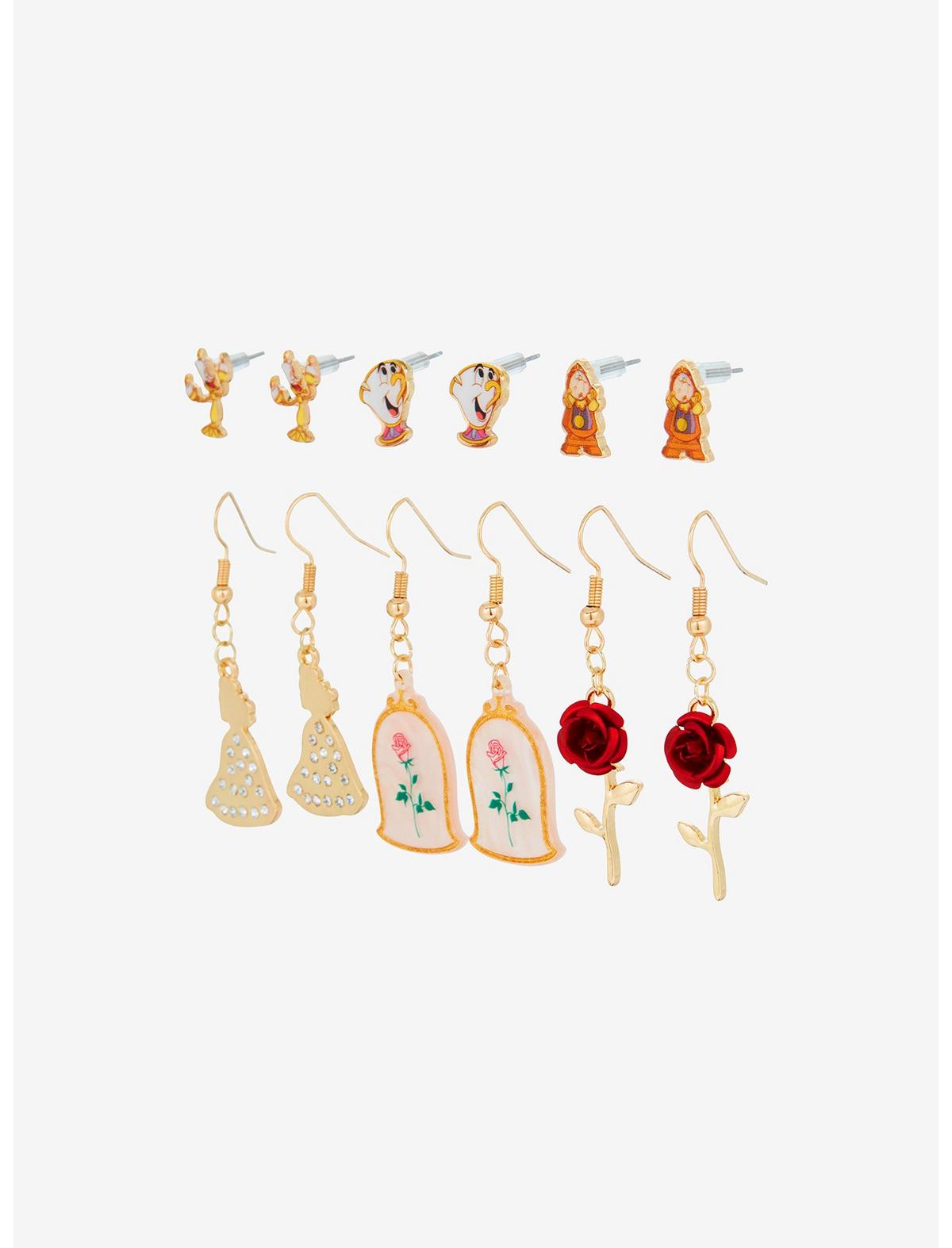 Disney Beauty And The Beast Characters Earring Set - US 1361