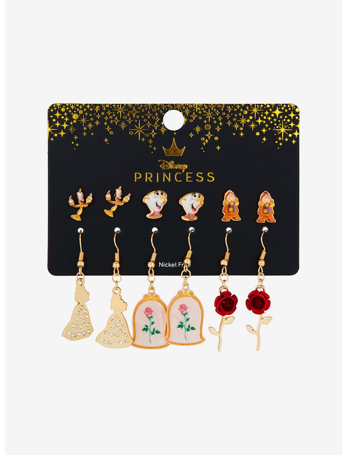 Disney Beauty And The Beast Characters Earring Set - US 1361