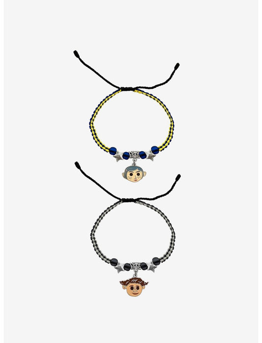 Coraline Wybie & Coraline Best Friend Cord Bracelet Set - US 0855