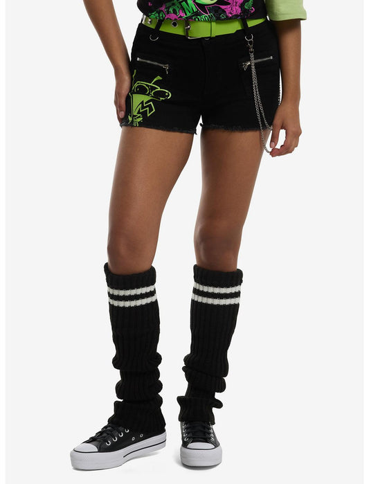 Invader Zim GIR Side Chain Belted Shorts - US 9490