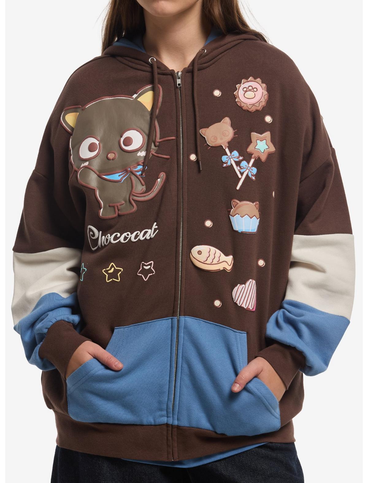 Chococat Sweets Girls Oversized Hoodie - US 8132