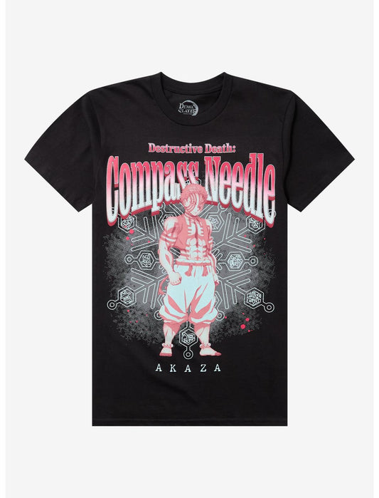 Demon Slayer: Kimetsu No Yaiba Akaza Compass Needle T-Shirt - US 7016
