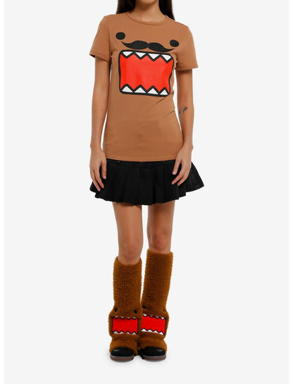 Domo Mustache Face Girls T-Shirt - US 8968