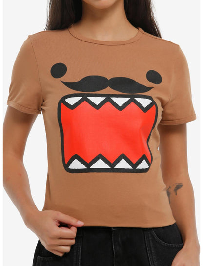 Domo Mustache Face Girls T-Shirt - US 8968