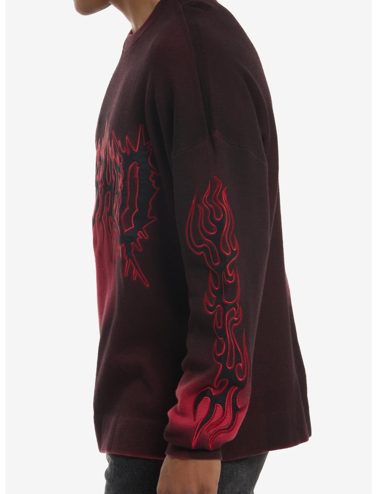 Black & Red Wash Tarnished Sweater - US 0946