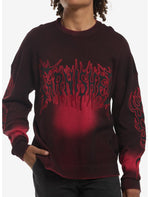 Black & Red Wash Tarnished Sweater - US 0946