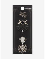 Gothic Heart Dagger Spike Ring Set - US 3087
