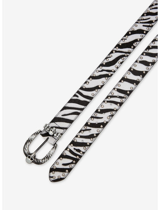 Black & White Zebra Stud Belt - US 4466