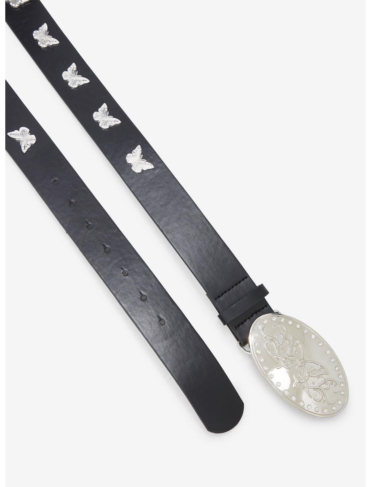 Butterfly Rhinestone Buckle Belt - US 4629