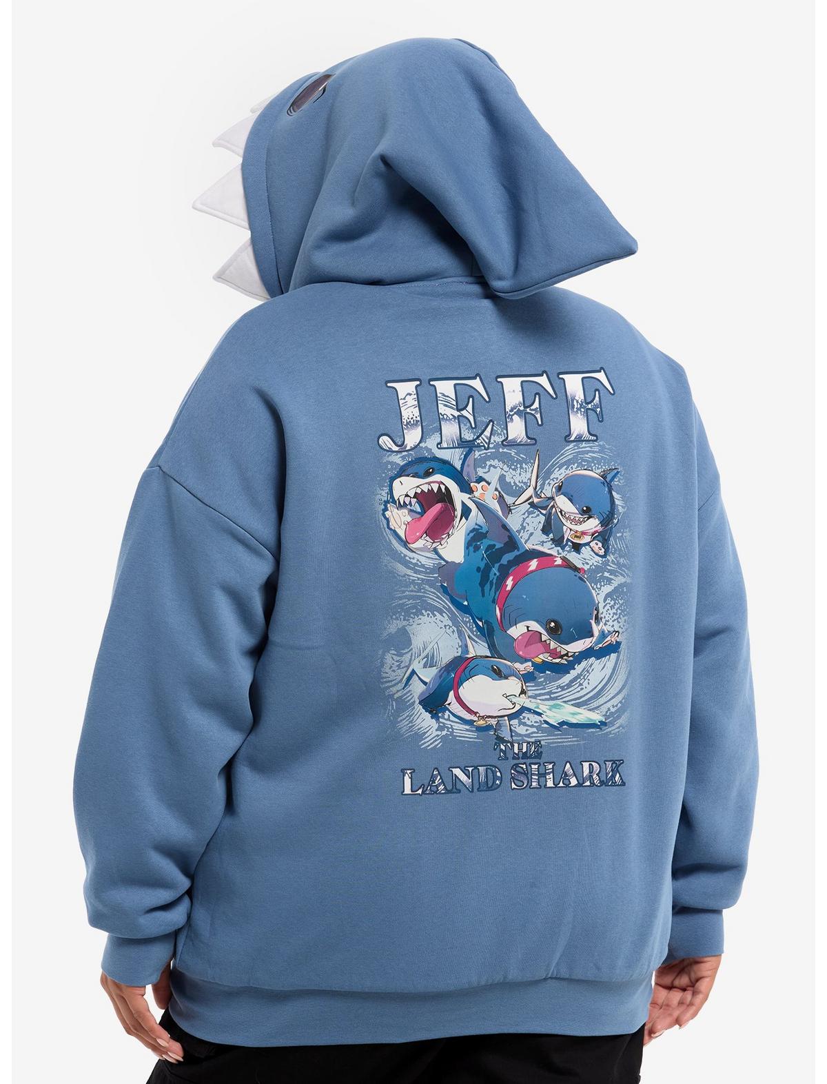 Marvel Rivals Jeff The Land Shark Girls Reversible Hoodie Plus Size - US 6595