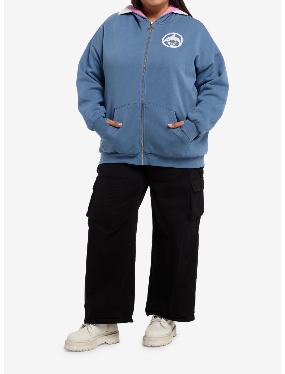 Marvel Rivals Jeff The Land Shark Girls Reversible Hoodie Plus Size - US 6595