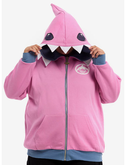 Marvel Rivals Jeff The Land Shark Girls Reversible Hoodie Plus Size - US 6595
