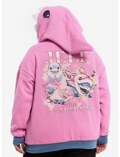 Marvel Rivals Jeff The Land Shark Girls Reversible Hoodie Plus Size - US 6595