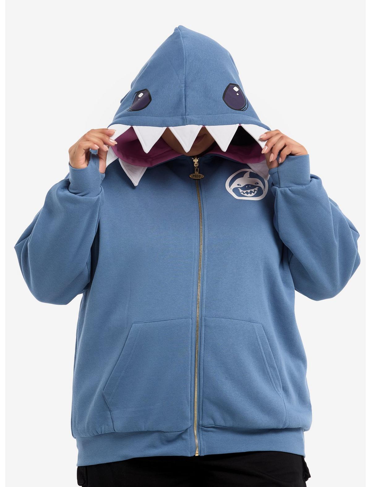 Marvel Rivals Jeff The Land Shark Girls Reversible Hoodie Plus Size - US 6595
