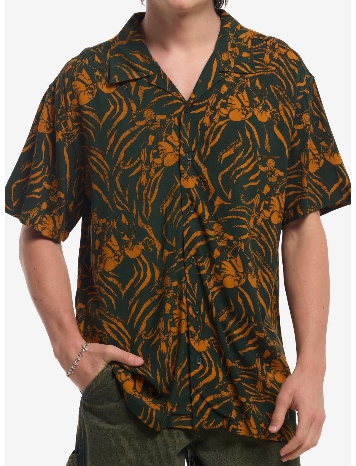 Masters Of The Universe He-Man & Battle Cat Woven Button-Up - US 0555